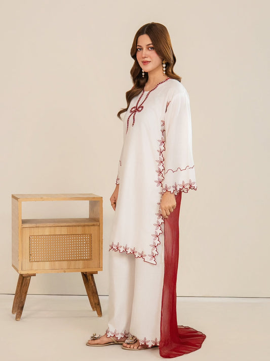 Snobar-Embroidered 3-Piece Suit
